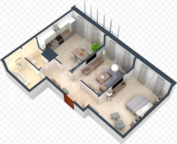 
  Продается 2-комн. квартира 59.4 м², в ЖК Аквамарин, дом 3/1. Фото 29.
