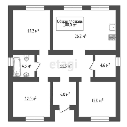 
  Продается коттедж 101 м². Фото 2.