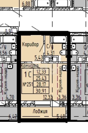 
  Продается студия 30.91 м², в ЖК Сакура парк, дом 1. Фото 2.