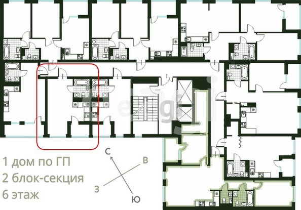 
  Продается студия 26.6 м², в ЖК Тайгинский парк, дом 1. Фото 4.