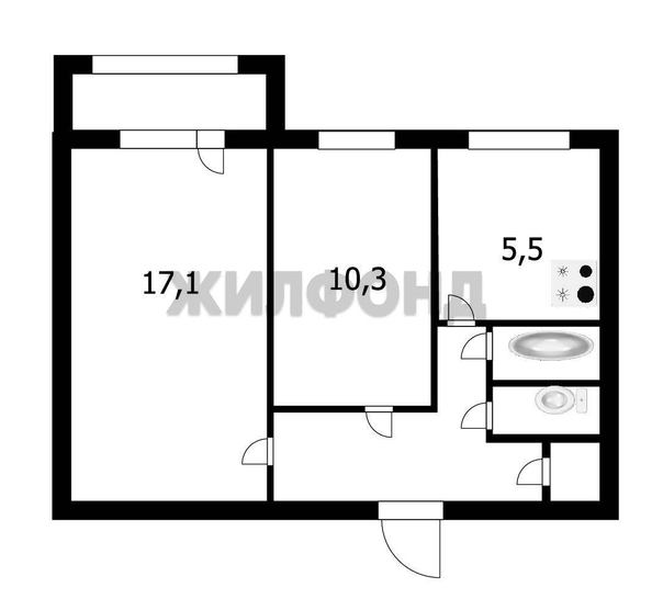 
  Продается 2-комн. квартира 43.1 м². Фото 20.