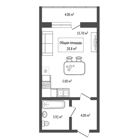 
  Продается студия 28.8 м². Фото 23.