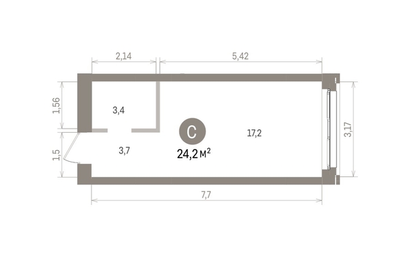 
  Продается студия 24.22 м², в ЖК Европейский берег, дом 32. Фото 1.