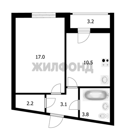 
  Продается 1-комн. квартира 36.6 м². Фото 5.