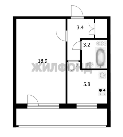 
  Продается 1-комн. квартира 32 м². Фото 14.