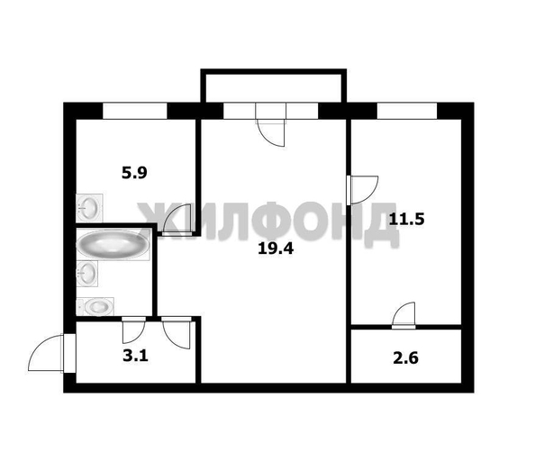 
  Продается 2-комн. квартира 46.3 м². Фото 11.