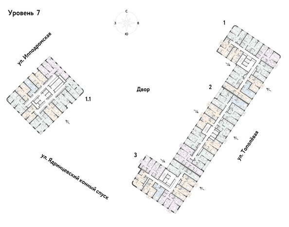 
  Продается 2-комн. квартира 61.93 м², в ЖК Страна.Тополевая, к 2. Фото 1.