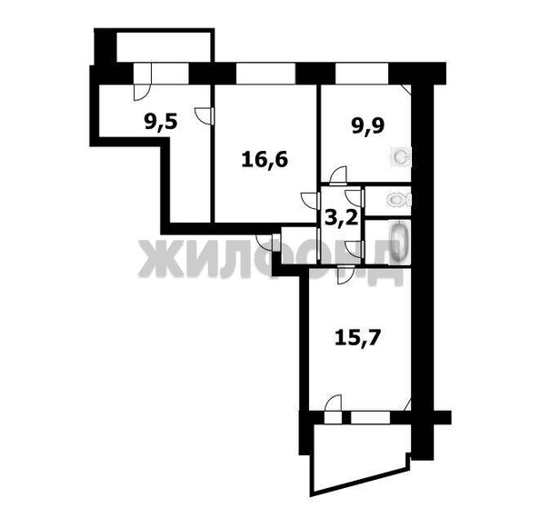 
  Продается 2-комн. квартира 59.8 м², в ЖК Чистая Слобода, дом 33. Фото 10.