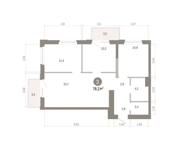 
  Продается 3-комн. квартира 78.22 м², в ЖК Город на озере. Фото 1.