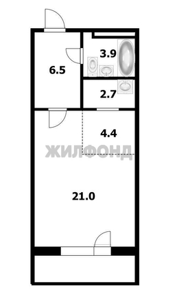 
  Продается студия 38 м². Фото 13.