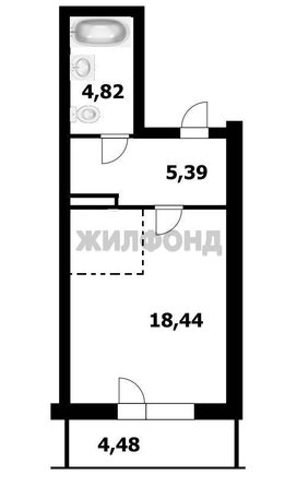 
  Продается студия 28 м², в ЖК Гурьевский, дом 1 корпус 1. Фото 18.