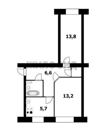 
  Продается 2-комн. квартира 43.2 м². Фото 10.