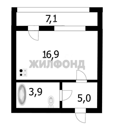 
  Продается студия 25.8 м². Фото 11.