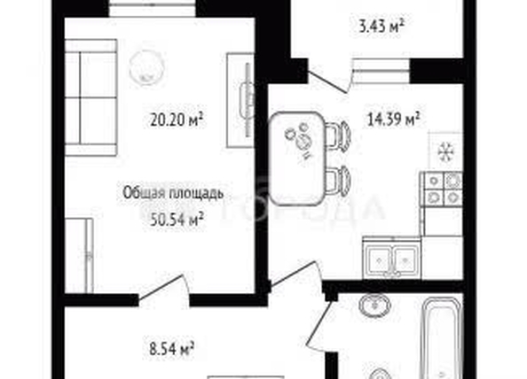 
  Продается 1-комн. квартира 52 м². Фото 22.
