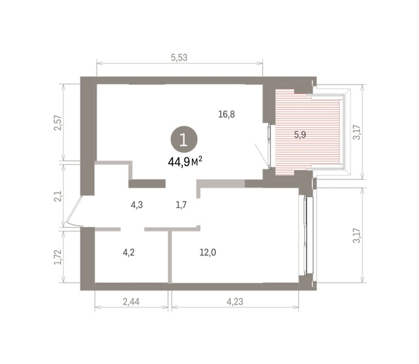 
  Продается 1-комн. квартира 44 м², в ЖК Европейский берег, дом 32. Фото 1.