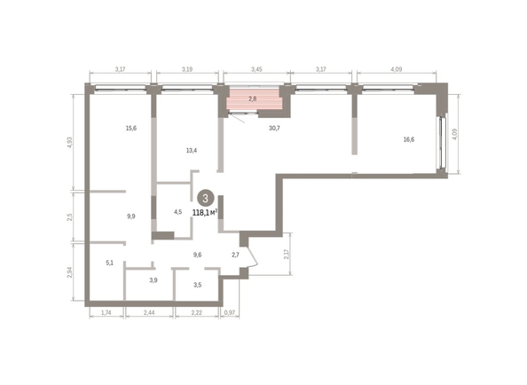
  Продается 3-комн. квартира 118.07 м², в ЖК Европейский берег, дом 32. Фото 1.