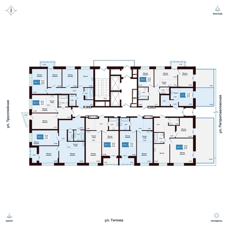 
  Продается 2-комн. квартира 76.06 м², в ЖК Салют, дом 1. Фото 1.