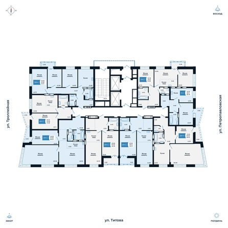 
  Продается 2-комн. квартира 43.91 м², в ЖК Салют, дом 1. Фото 1.