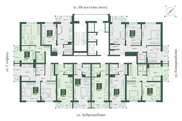 
  Продается 1-комн. квартира 41.29 м², в ЖК Мичурин. Фото 1.