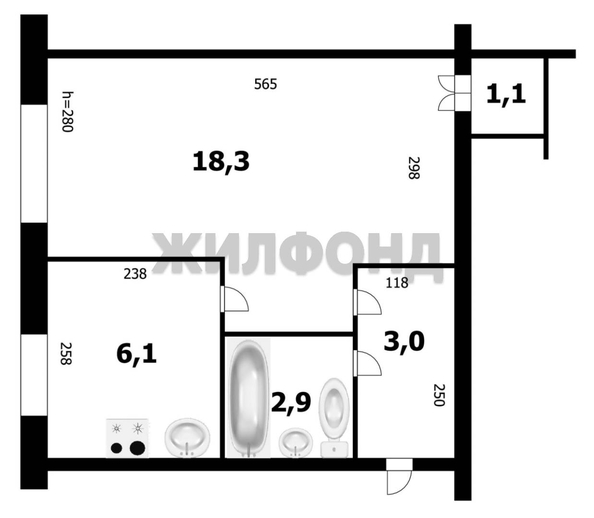 
  Продается 1-комн. квартира 31.4 м². Фото 8.