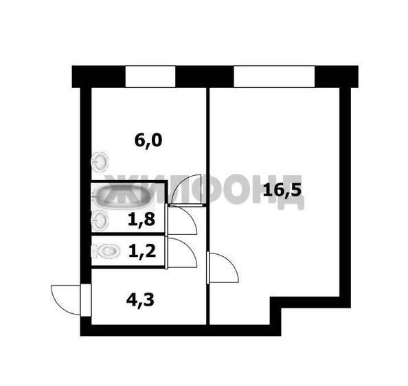 
  Продается 1-комн. квартира 29.8 м². Фото 28.