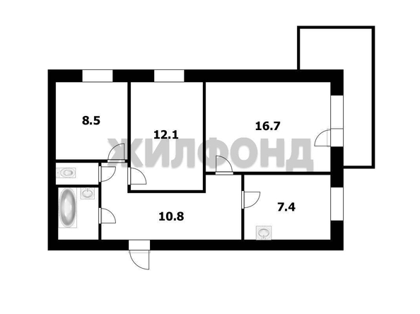 
  Продается 3-комн. квартира 60.1 м². Фото 8.