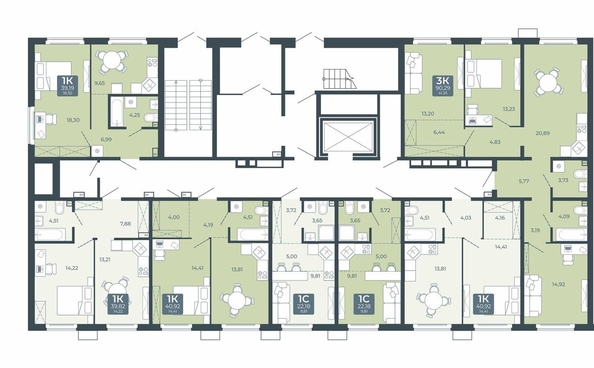 
  Продается 1-комн. квартира 39.82 м², в ЖК Дом в Мичуринском, блок 2. Фото 1.