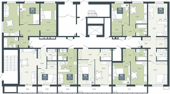 
  Продается 1-комн. квартира 39.6 м², в ЖК Дом в Мичуринском, блок 2. Фото 1.
