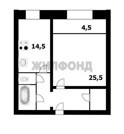 
  Продается 1-комн. квартира 54.1 м². Фото 12.