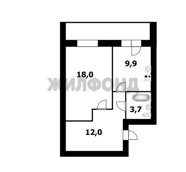 
  Продается 1-комн. квартира 46 м². Фото 38.