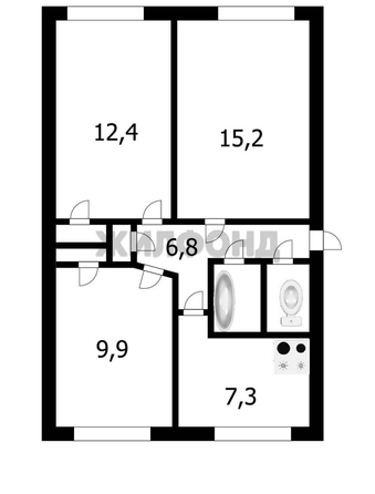 
  Продается 3-комн. квартира 60 м². Фото 22.
