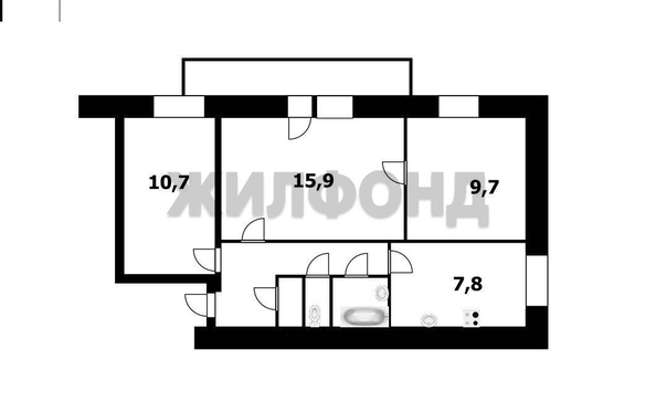 
  Продается 3-комн. квартира 58 м². Фото 21.