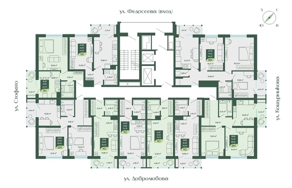 
  Продается 1-комн. квартира 41.02 м², в ЖК Мичурин. Фото 1.