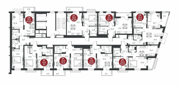 
  Продается 2-комн. квартира 55.55 м², в ЖК Скандинавские кварталы, дом 1. Фото 1.