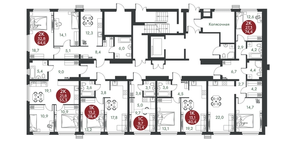 
  Продается студия 21.4 м², в ЖК Скандинавские кварталы, дом 1. Фото 1.