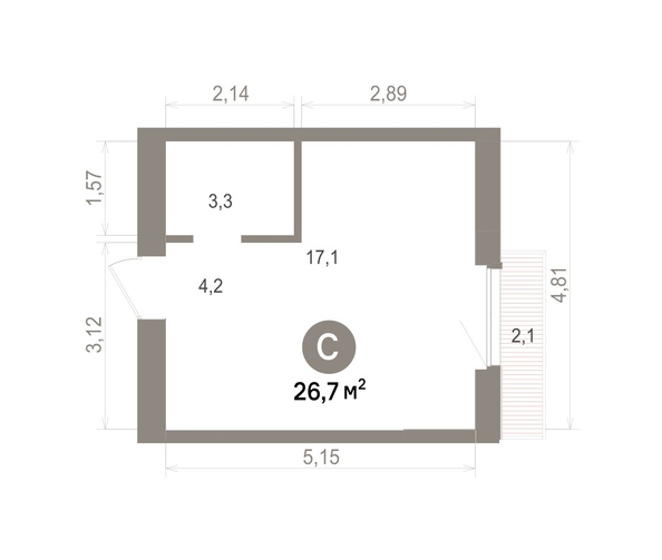 
  Продается студия 26.71 м², в ЖК Лебедевский квартал, д 1. Фото 1.