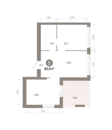 
  Продается 1-комн. квартира 61.97 м², в  Квартал Молодость, дом 1. Фото 1.