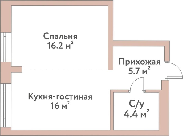 
  Продается 2-комн. квартира 42.3 м², в ЖК Флора и Фауна, 18а. Фото 1.