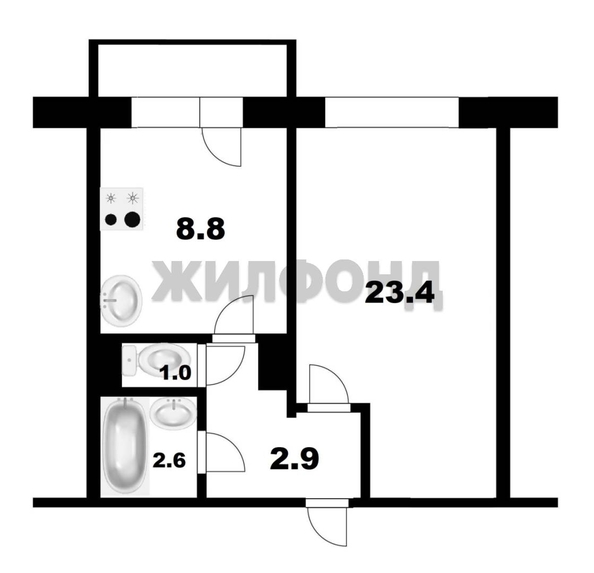 
  Продается 1-комн. квартира 40.4 м². Фото 7.