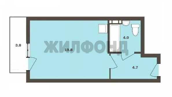 
  Продается студия 28.2 м², в ЖК На Коротаева, дом 1. Фото 7.