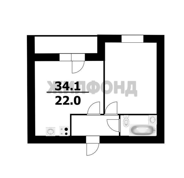 
  Продается 2-комн. квартира 34.1 м², в ЖК Поколение, дом 4. Фото 17.