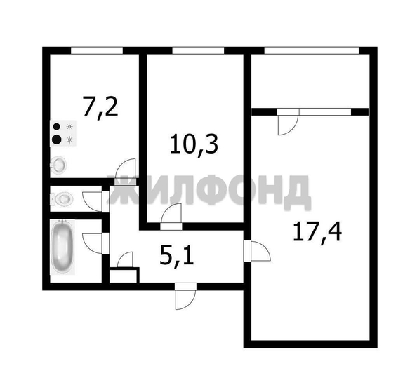 
  Продается 2-комн. квартира 43.7 м². Фото 12.