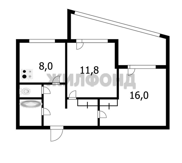 
  Продается 2-комн. квартира 51.3 м². Фото 13.
