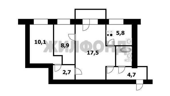 
  Продается 3-комн. квартира 55 м². Фото 7.
