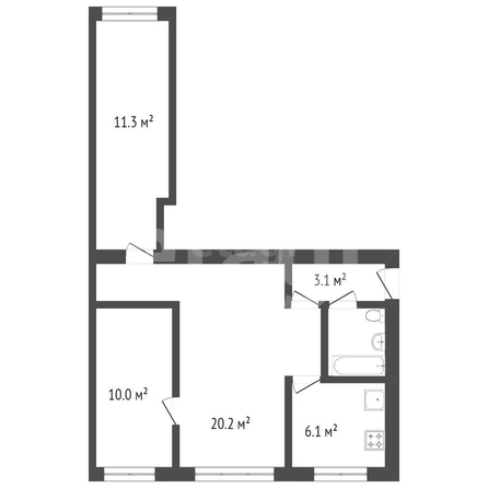 
  Продается 3-комн. квартира 55 м². Фото 1.