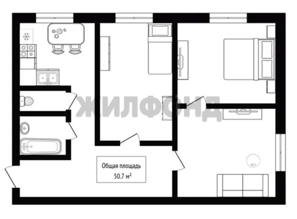 
  Продается 3-комн. квартира 50.7 м². Фото 16.