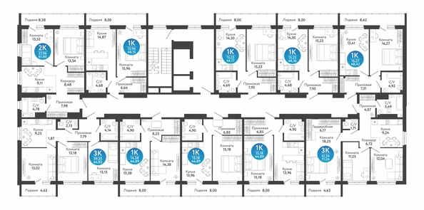 
  Продается 3-комн. квартира 77.26 м², в ЖК Семейный квартал, дом 4. Фото 1.