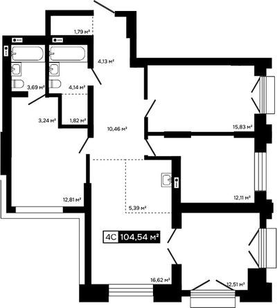 
  Продается 2-комн. квартира 92.03 м², в ЖК Платина. Фото 1.
