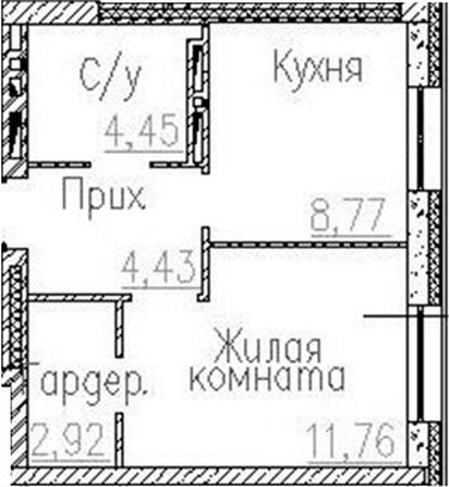
  Продается 1-комн. квартира 32.33 м², в ЖК Пегас. Фото 1.