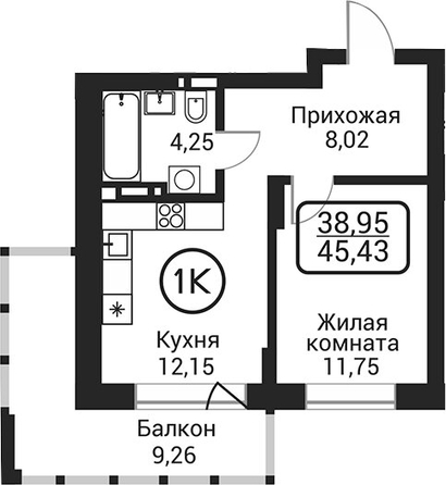 
  Продается 1-комн. квартира 36.18 м², в ЖК Пегас. Фото 1.
